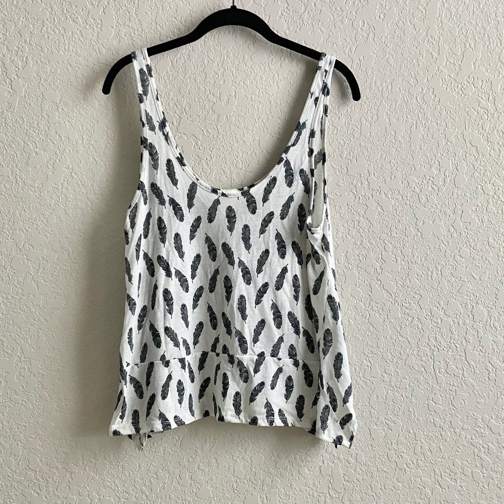 Feather Printer Tank Top